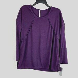 Forgotten Grace Women Purple Long Sleeve Top Sweater Size S